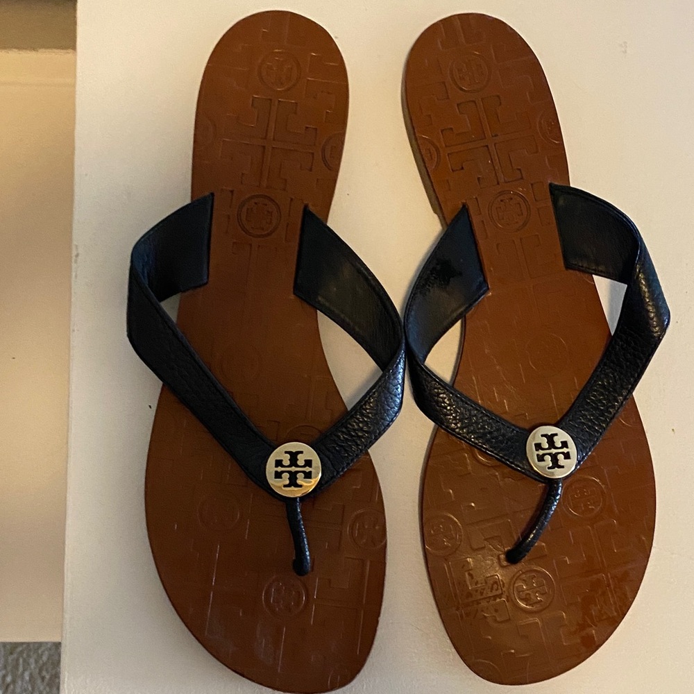 Tory Burch Black and Brown Sandals